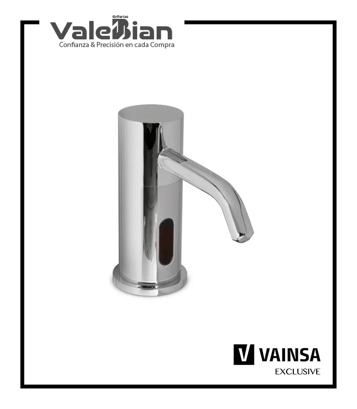 DISPENSADOR DE JAON LIQUIDO DUAL CON SENSOR ELECTRONICO AL MUEBLE MINIMALISTA VAINSA