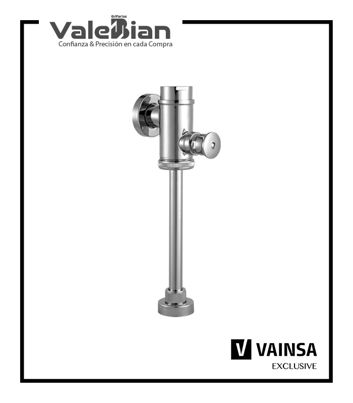 FLUXOMETRO MECANICO CON BOTON PARA URINARIO DE 1 LITRO VAINSA