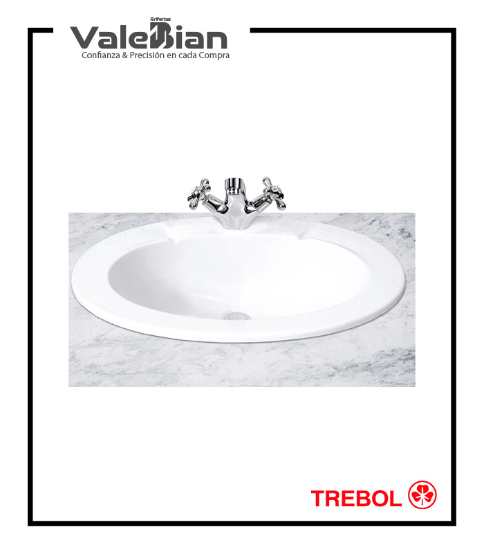 LAVATORIO SOBRE ENCIMERA CERALUX TREBOL