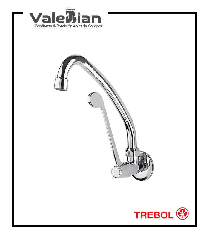 LLAVE DE 1-2″ CLINICA PARA LAVADERO A LA PARED TREBOL