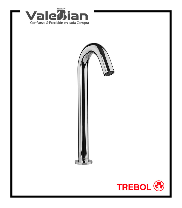 LLAVE SENSOR PICO ALTO 32CM PARA LAVATORIO TREBOL