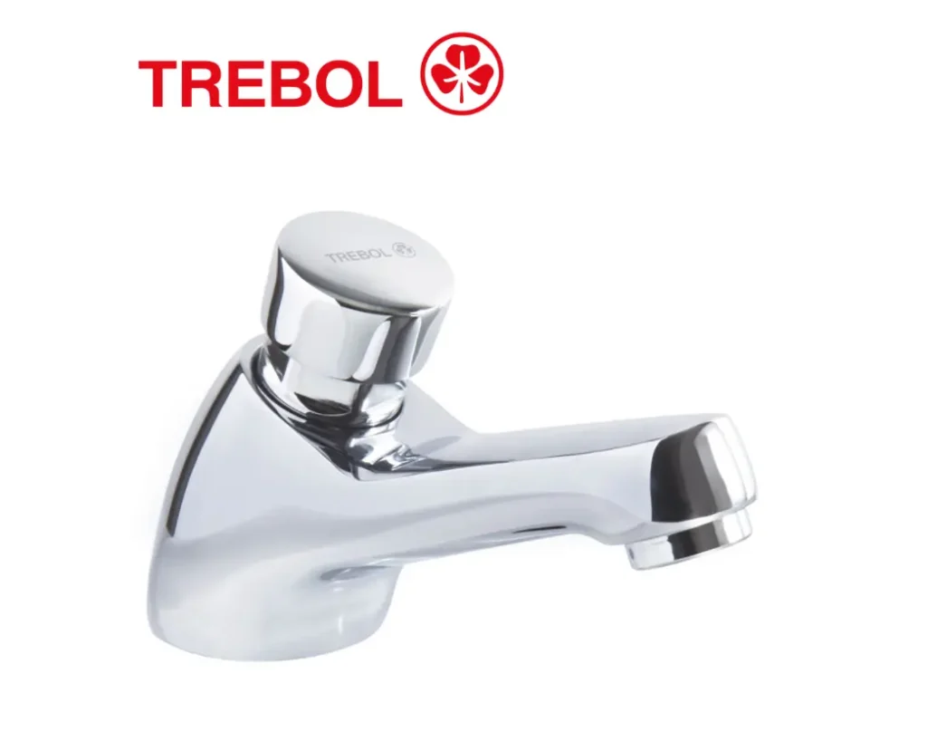 LLAVE TEMPORIZADA 1/2″ PARA LAVATORIO – TREBOL