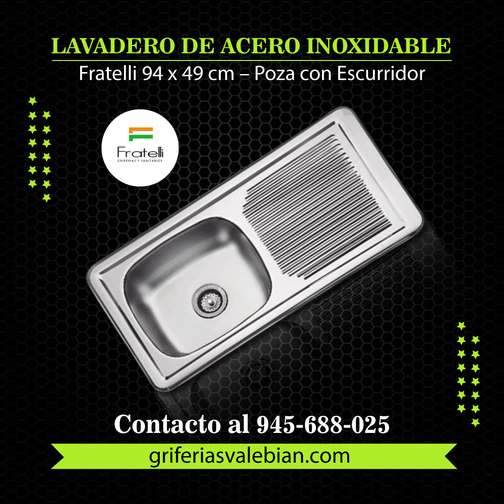Lavadero de Acero Inoxidable Fratelli 94 x 49 cm