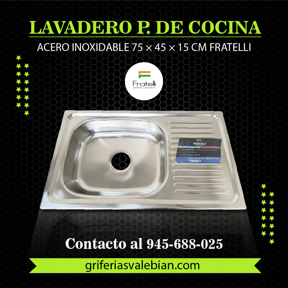 Lavadero Premium de Cocina Acero Inoxidable